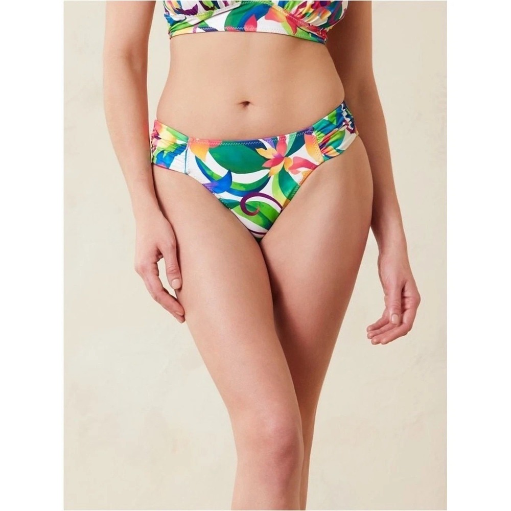 Tommy Bahama Tropical Blooms‎ Reversible Hipster Bikini Bottom Size Large